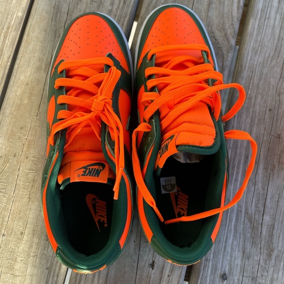 Nike Dunk Low “ Miami Hurricanes” Sz:10 - Picture 2 of 4